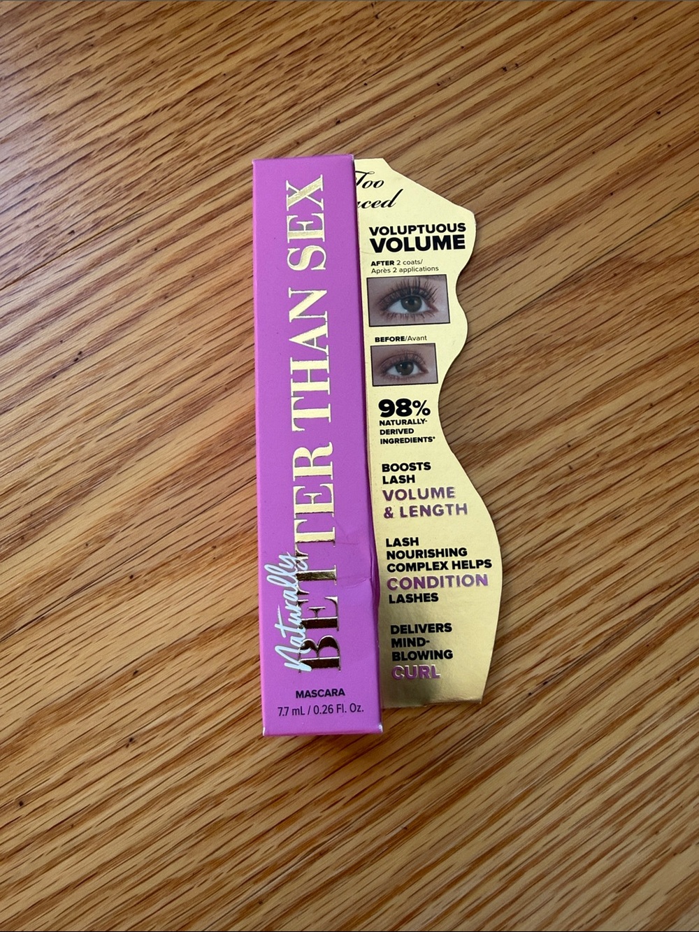 Too Faced Better Than Sex Mascara — Pink and Gold Packaging NEW and Never Used